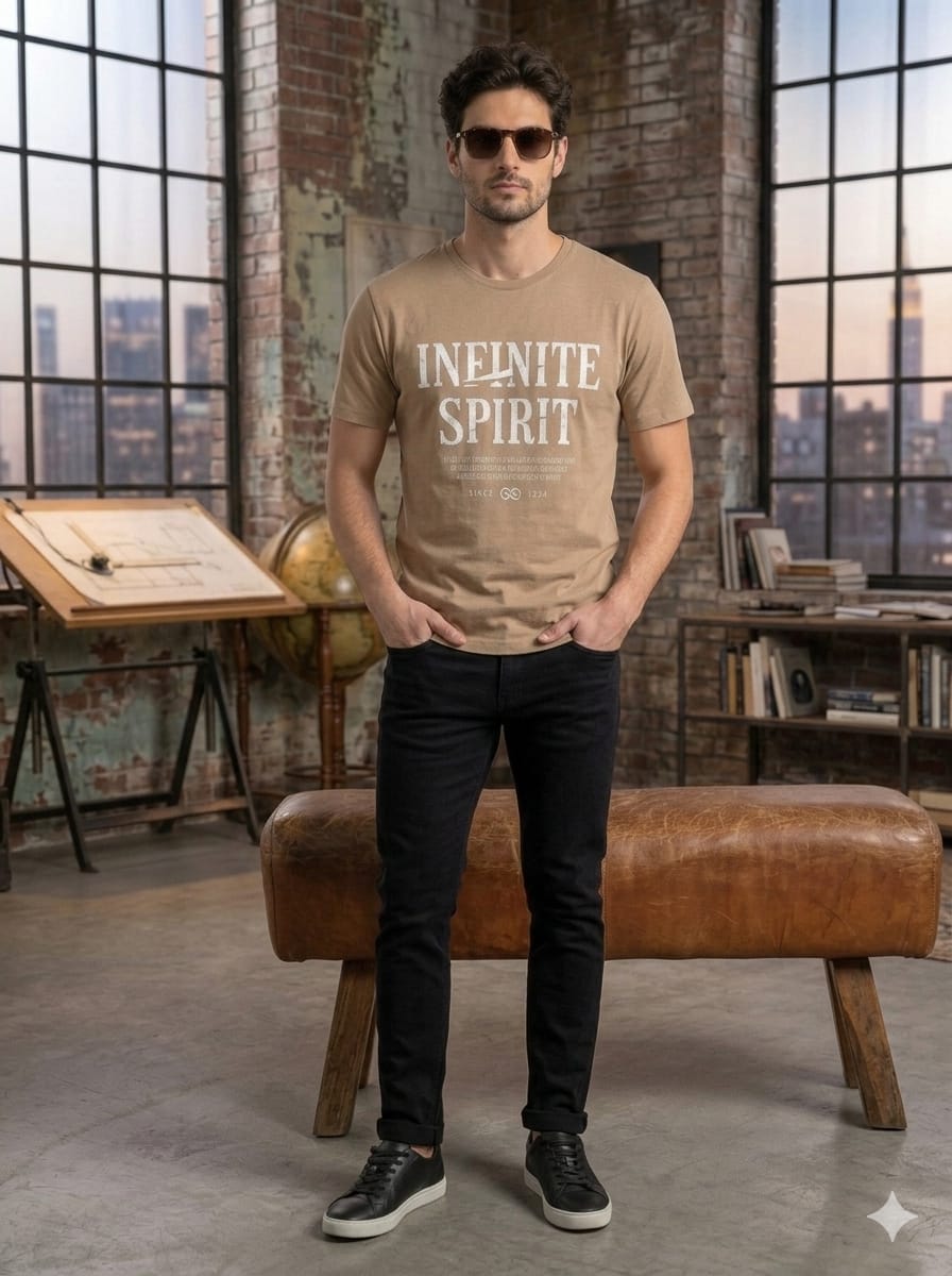 THE INFINITE TEE- BEIGE