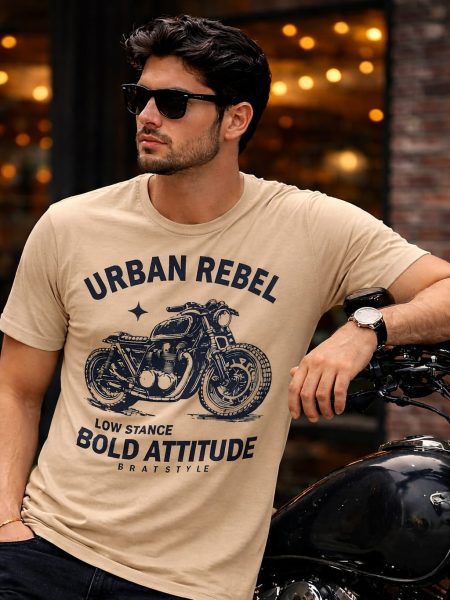 THE REBEL TEE- BEIGE