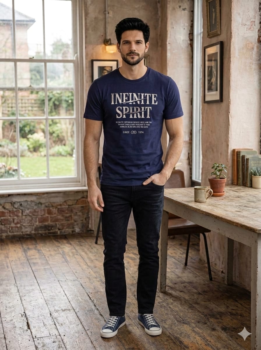 THE INFINITE TEE- NAVY