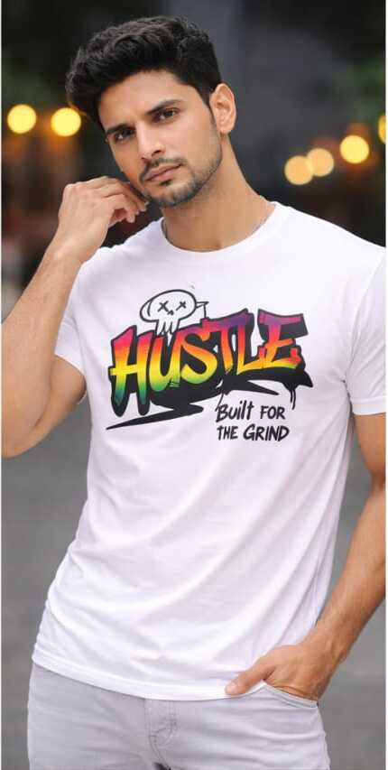 HUSTLE  x GRIND- WHITE